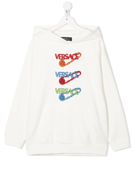 Hanorac Versace alb din bumbac si polyester