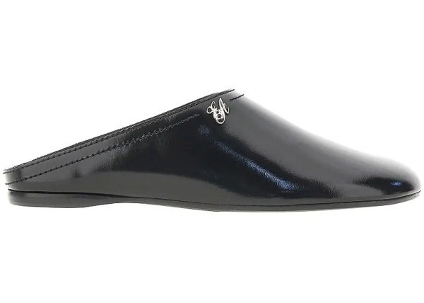 Incaltaminte Pantent and brushed leather mules
