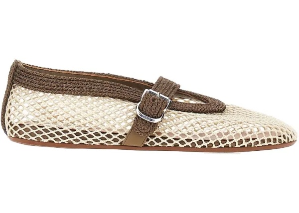 Incaltaminte Satin cord and net ballet flats