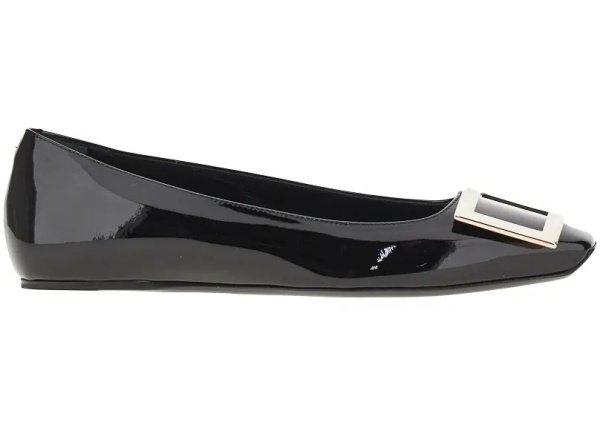 Incaltaminte 'Trompette' patent leather ballet flats