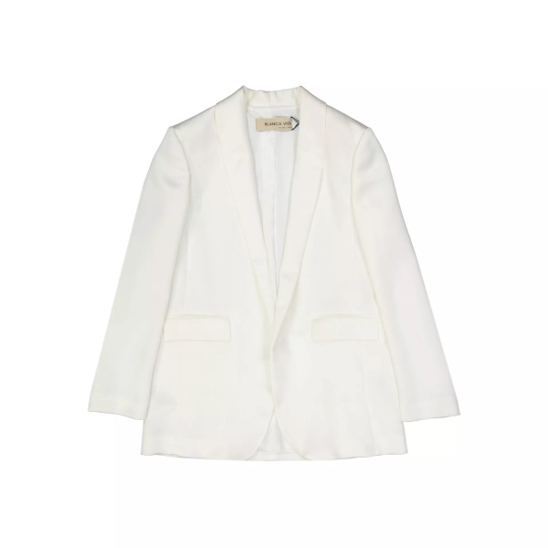 Jacheta Blanca Vita Satin Effect Jacket