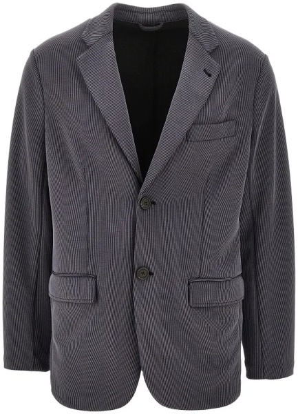 Jacheta Canneté fabric single-breasted blazer