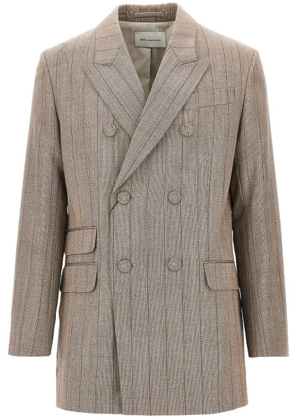 Jacheta Double-breasted wool jacket with martingale