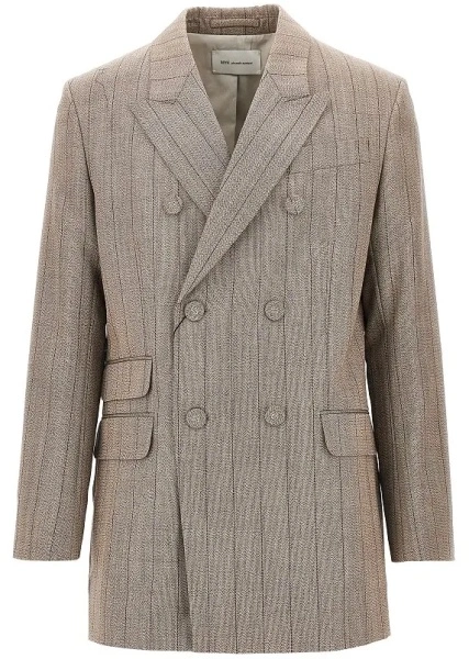 Jacheta Double-breasted wool jacket with martingale