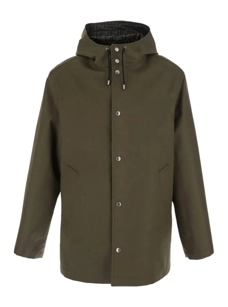 Jacheta Fendi verde din bumbac
