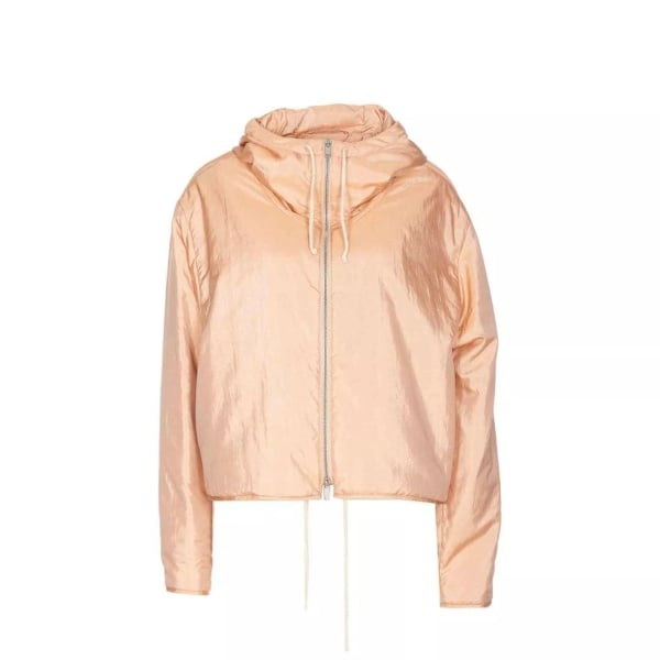 Jacheta Jil Sander Blend Silk Zip-Up Hooded Jacket