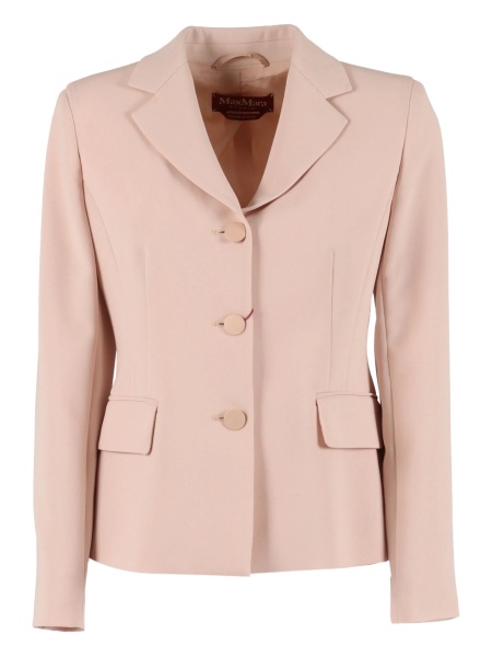 Jacheta MaxMara Studio roz din tricetat si polyester