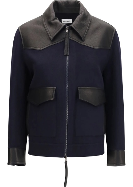 Jacheta P.A.R.O.S.H. Leather trimmed Jacket