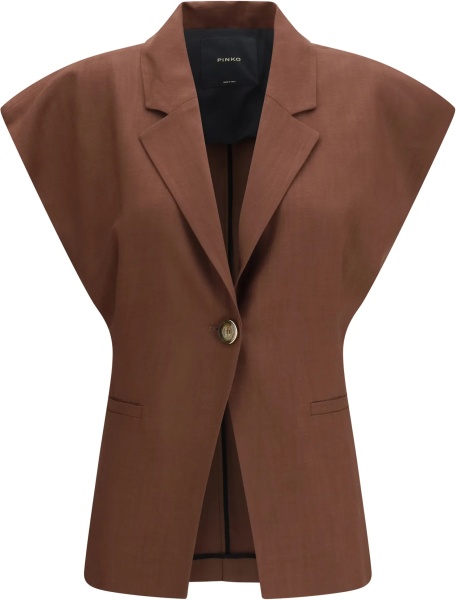 Jacheta Rustic-effect sleeveless Jacket