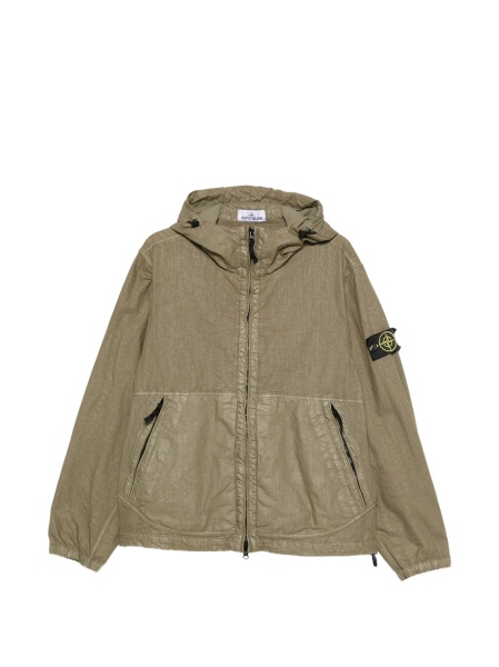 Jacheta Stone Island verde din poliamida