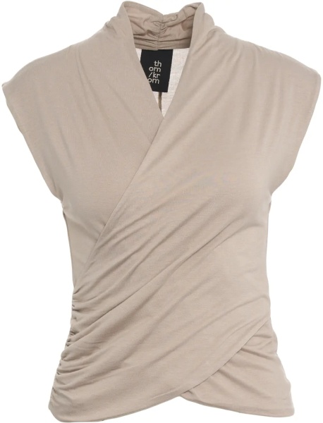 Maiou Wrapped top in silk blend