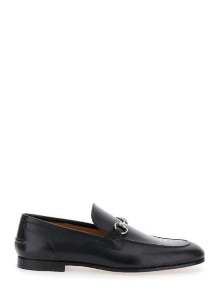 Mocasini Black Leather 'Jordan' Loafers for Men