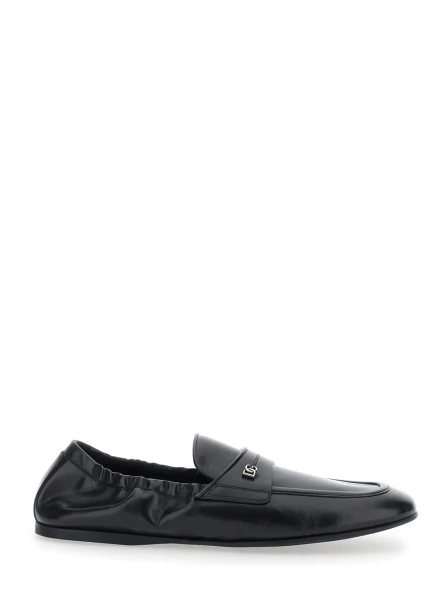 Mocasini Dolce & Gabbana negri din piele 'ARIOSTO'