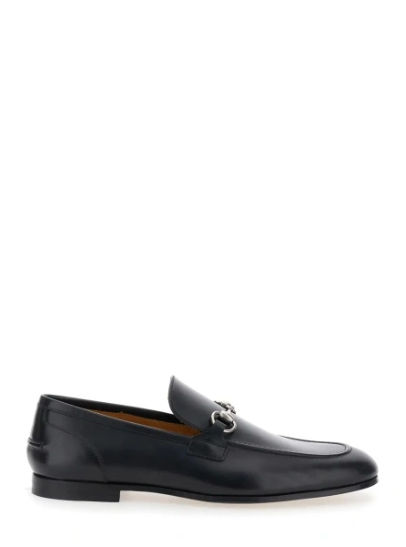 Mocasini Gucci negri din piele 'Jordan'