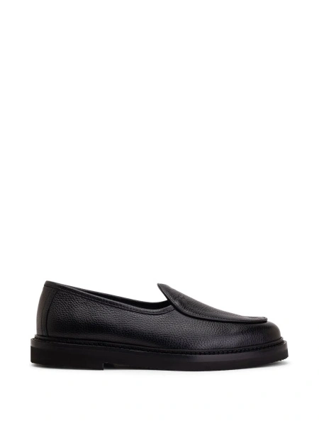 Mocasini Moncler negri din piele