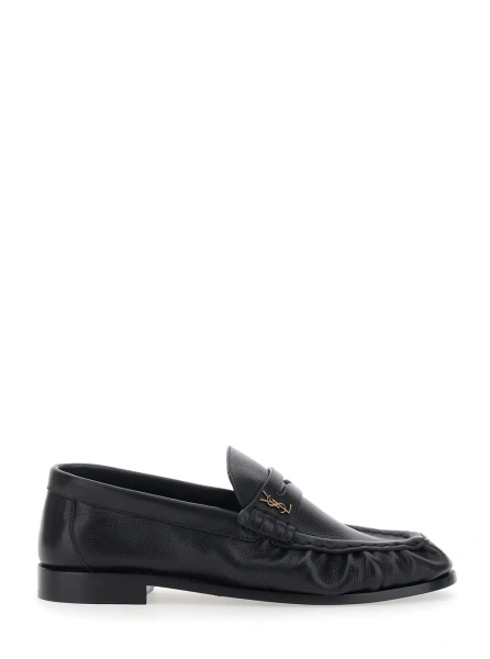 Mocasini Saint Laurent negri din piele 'Le Loafer'