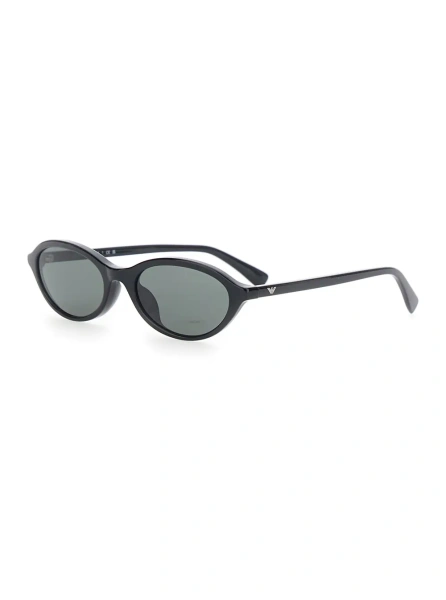 Ochelari Black sunglasses with oval lenses and logo lettering on the temple in acetate for women