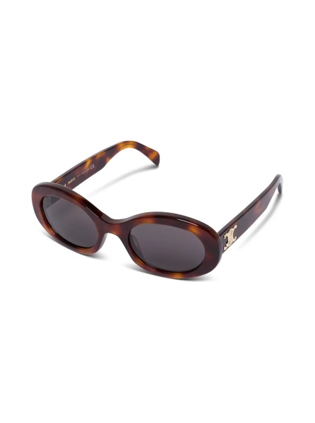Ochelari Sunglasses 'Triomphe 01' with Side Triomphe Logo in Brown Acetate for Women