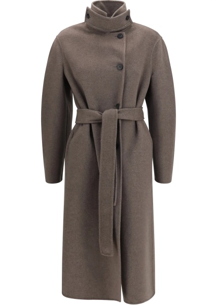 Paltoane Long double faced wool and cashmere Coat