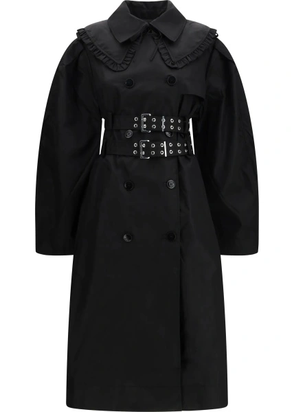 Palton Belted double-breasted Coat