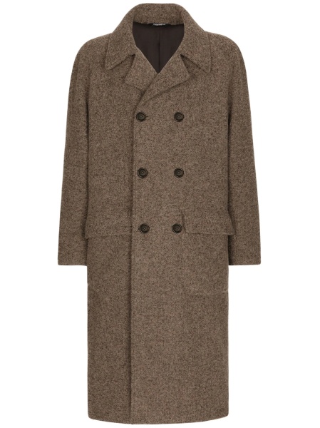 Palton Dolce & Gabbana neutru din alpaca si nylon