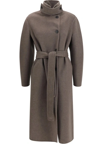 Palton Long double faced wool and cashmere Coat