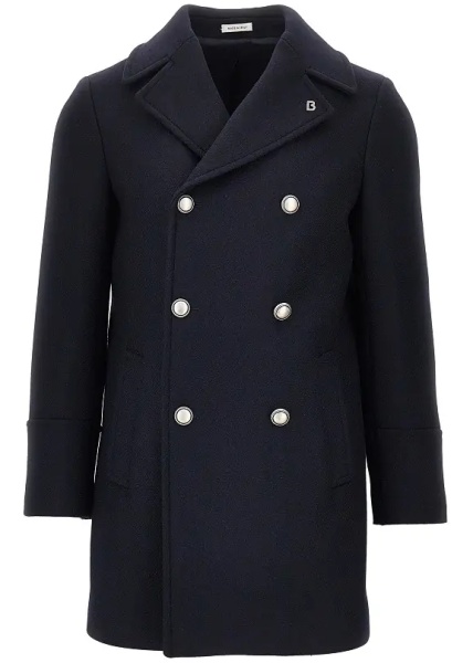 Palton Wool-blend double-breasted peacoat