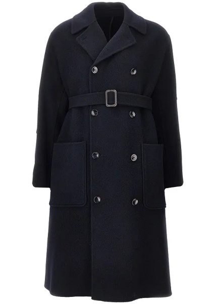 Palton Wool double-breasted coat with belt