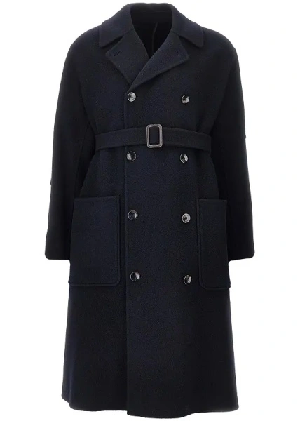 Palton Wool double-breasted coat with belt