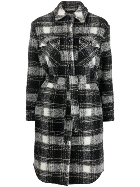 Palton Woolrich negru din fibre si lana
