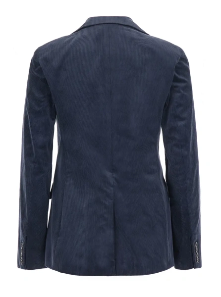 Palton WOVEN-BLAZER jackets and sport coat with collar and long sleeves in blue Tech Fabric unisex