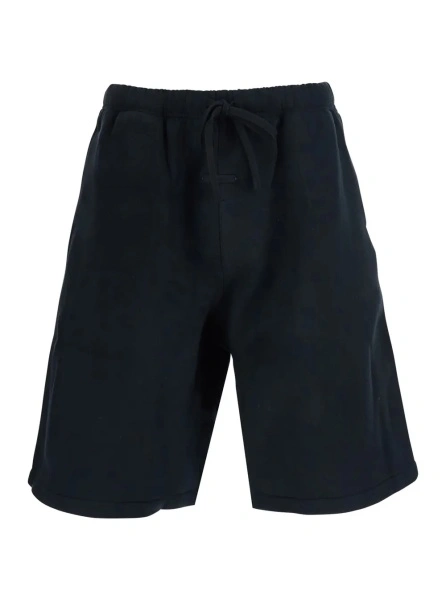Pantaloni ACTIVE TRACE RELAXED SHORT ESSENTIALS - Black - Bermuda with side pockets and elasticated waist - In Cotton and Polyester Blend - Men