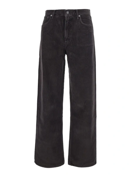 Pantaloni AGOLDE maro din catifea