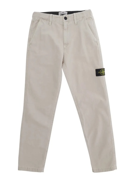 Pantaloni Beige Pants with logo patch on the front in tech fabric for Boy