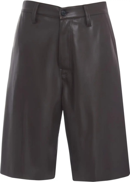 Pantaloni Bermuda shorts in leather look