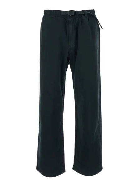 Pantaloni black Pants with elasticated waist and belt in cotton Man
