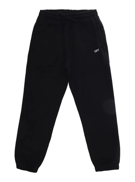 Pantaloni Black Pants with elasticated waist and logo detail on the front in cotton Boy