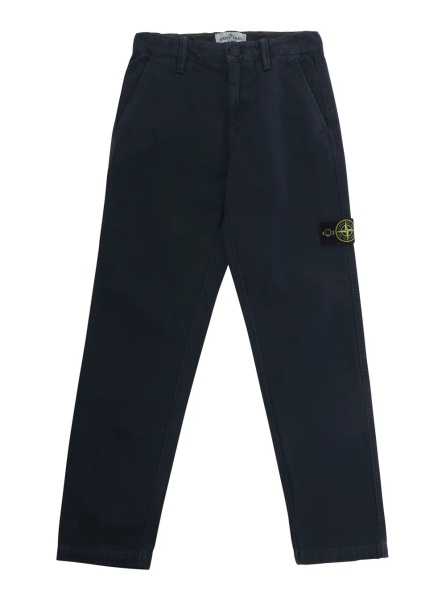 Pantaloni Blue Pants with logo patch on the front in tech fabric for boy