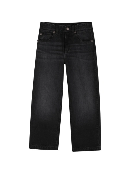 Pantaloni Chloe negri din bumbac