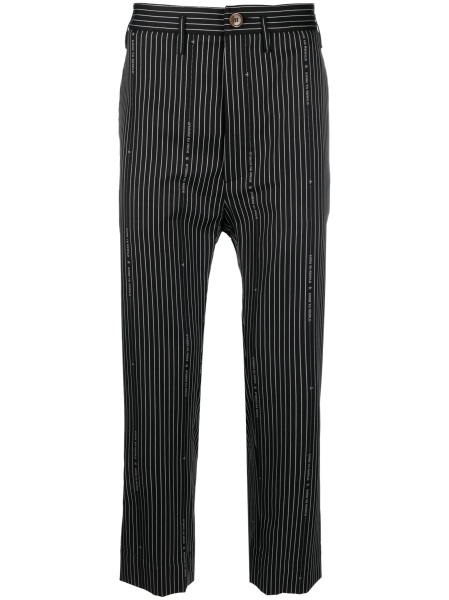 Pantaloni conici Vivienne Westwood negri din bumbac si lana