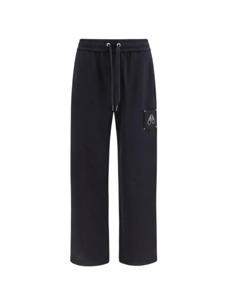Pantaloni de trening Moose Knuckles negri din bumbac