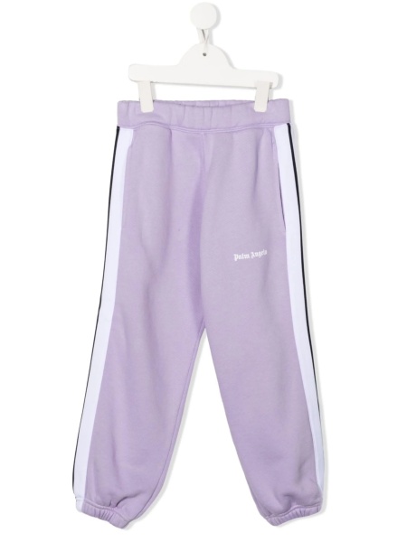 Pantaloni de trening Palm Angels violet din polyester si bumbac