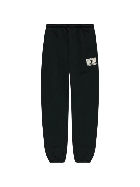 Pantaloni de trening Willy Chavarria negri din bumbac