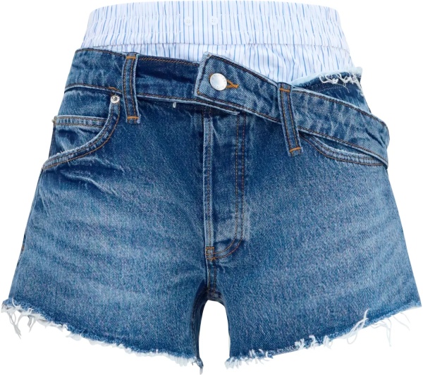Pantaloni Denim Shorts with boxer detail