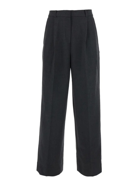 Pantaloni DOUBLE PLEATED WIDE SLACKS with pockets and gray hems men