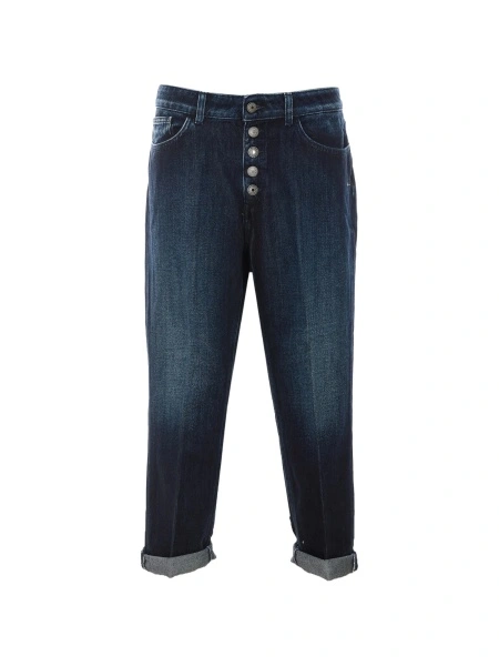 Pantaloni drepti Dondup albastri