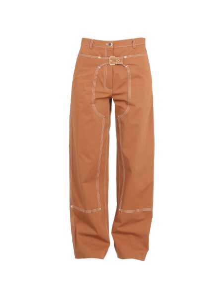 Pantaloni drepti Stella McCartney maro