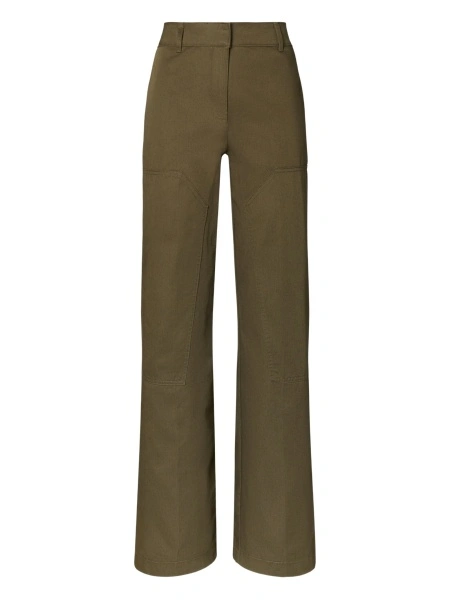 Pantaloni drepti Tory Burch verzi