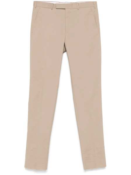 Pantaloni drepti ZEGNA neutri din bumbac si elastan