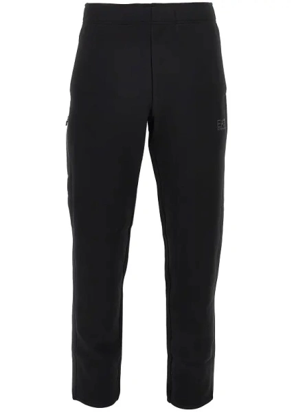 Pantaloni EA7 negri din bumbac